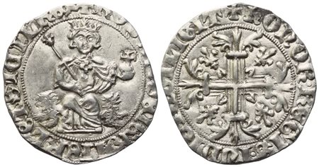 NAPOLI. Regno di Napoli. Roberto d'Angiò (1309-1343). Gigliato; Ag (3,96 g; 26,2 mm)