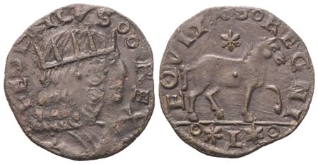 NAPOLI.  Regno di Napoli. Federico d'Aragona (1496-1501). Cavallo; (1,30 g; 17,5 mm)