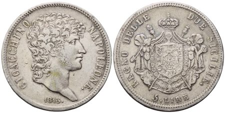 NAPOLI. Regno delle Due Sicilie. Gioacchino Murat (1808-1815). 5 Lire 1813; Ag (24,79 g; 36,9 mm)