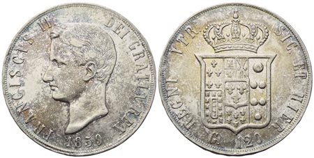 NAPOLI. Regno delle Due Sicilie. Francesco II di Borbone (1859-1860). Piastra 1859; Ag (27,53 g; 37 mm)