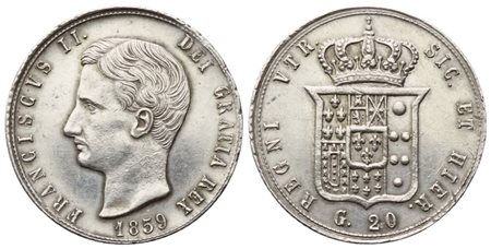 NAPOLI. Regno delle Due Sicilie. Francesco II di Borbone (1859-1860). Tarì 1859; Ag (4,59 g;21 mm)