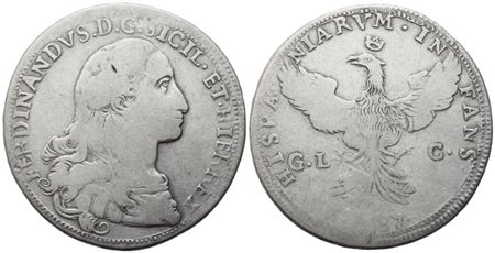 PALERMO. Regno di Sicilia. Ferdinando III di Borbone (1759-1816). 12 Tarì 1787; Ag (26,75 g; 39,5 mm)