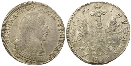 PALERMO. Regno di Sicilia. Ferdinando III di Borbone (1759 - 1816). 6 Tarì 1797; Ag (13,65 g; 31,5 mm)