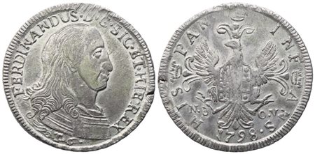 PALERMO. Regno di Sicilia. Ferdinando III di Borbone (1759-1816). 6 Tarì 1798; Ag (13,60 g; 32 mm)