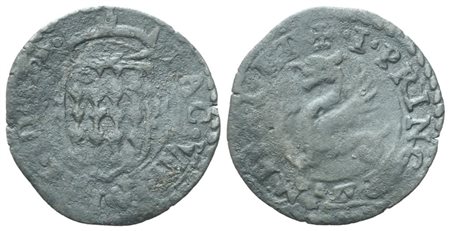 PIOMBINO. Giacomo VII Appiani (Signore, 1594-1603). Quattrino; Mi (0,52 g; 16 mm)