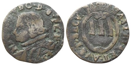 PIOMBINO. Niccolò Ludovisi (Principe, 1634-1665). Quattrino, 1654; Cu (0,63 g; 15 mm)