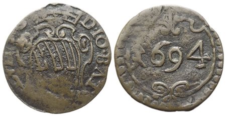 PIOMBINO. Giovanni Battista Ludovisi (Principe, 1665-1699). Duetto, 1694; Cu (1,50 g; 19 mm)