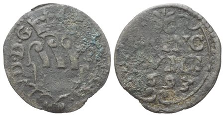 PIOMBINO. Giovanni Battista Ludovisi (Principe, 1665-1699). Quattrino, 1693; Cu (0,60 g; 16 mm)