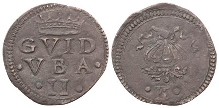 URBINO. Guidobaldo II della Rovere (1538-1574). Quattrino; Mi (0,70 g; 16,8 mm)