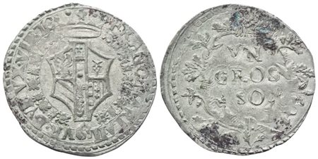 URBINO. Francesco Maria II della Rovere (1574-1624). Grosso largo; Ag (2,42 g; 23,4 mm)