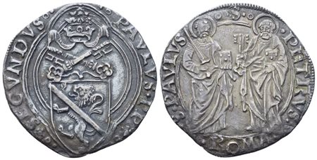 STATO PONTIFICIO. Roma. Paolo II (1464-1471). Grosso; Ag (3,80 g; 27 mm)