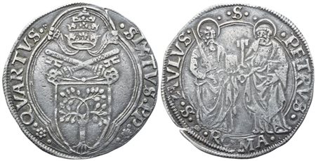 STATO PONTIFICIO. Roma. Sisto IV (1471-1484). Grosso; Ag (3,72 g; 26,8 mm)