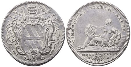 STATO PONTIFICIO. Roma. Clemente XI (1730-1740). Testone 1736; Ag (8,40 g;