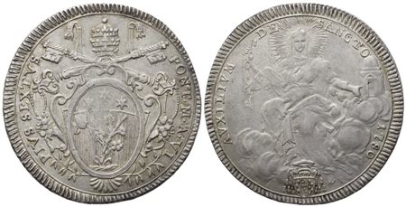 STATO PONTIFICIO. Roma. Pio VI (1775-1799). Scudo 1780 – Anno VI; Ag (26,43 g; 41,5 mm)