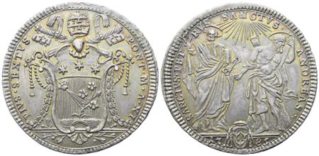 STATO PONTIFICIO. Roma. Pio VI (1775-1799). Testone 1785 – Anno XI; Ag (7,91 g; 30,4 mm)