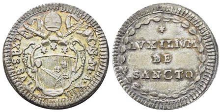 STATO PONTIFICIO. Roma. Pio VI (1755-1799). Grosso Anno XIII; Ag (1,30 g; 18,8 mm)
