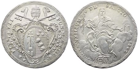 STATO PONTIFICIO. Roma. Pio VII (1800-1823). Scudo 1802 – Anno III; Ag (26,43 g; 41 mm)