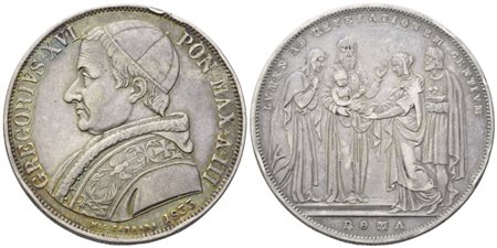 STATO PONTIFICIO. Roma. Gregorio XVI (1831-1846). Scudo 1833 – Anno III; Ag (26,32 g; 37 mm)