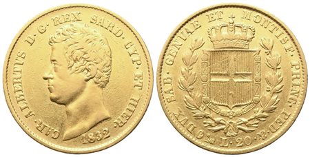 GENOVA. Regno di Sardegna. Carlo Alberto (1831-1849). 20 Lire 1832; Au (6,43 g; 20,6 mm)