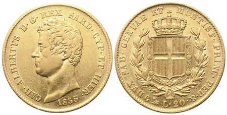 GENOVA. Regno di Sardegna. Carlo Alberto (1831-1849). 20 Lire 1835; Au (6,45 g; 20,7 mm)