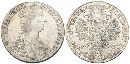 AUSTRIA. Sacro Romano Impero. Maria Teresa (1740-1780). Tallero 1765; Ag (27,88 g; 40,3 mm)