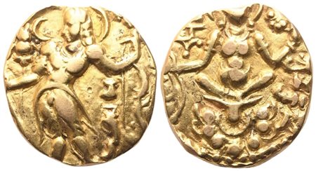 INDIA. Impero Gupta. Candragupta II (380-414). Statere; Au (6,8 g; 19 mm)