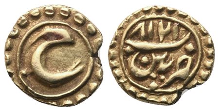 INDIA. Mysore. Tipu Sultan (1787-1799), Fanam 1789, Patan; Au (0,40 g; 6,8 mm)