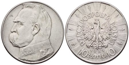 POLONIA. Repubblica (1919-1939). 10 Zlotych 1939; Ag (22,15 g; 33,8 mm; 12 h)