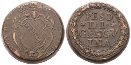 LUCCA. Repubblica (XVIII sec.). Peso monetale; Ae (37,7 g; 26 mm)