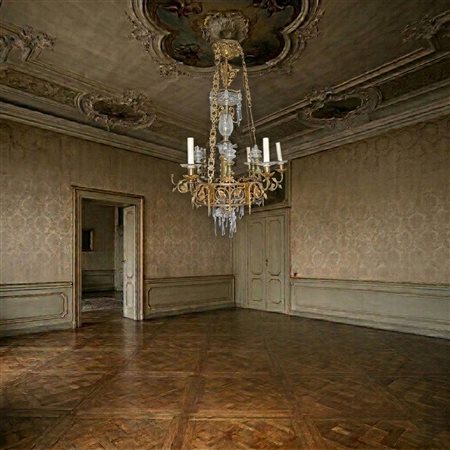 Lampadario in metallo con brindoli a 6 luci