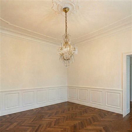 Lampadario a 5 luci in metallo con brindoli