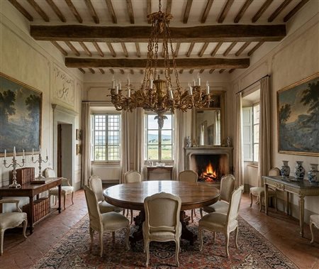 Lampadario in ottone dorato a 18 luci, 19° secolo