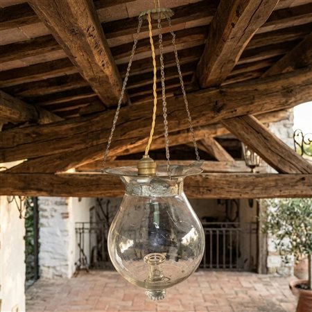 Sospensione in vetro di Murano soffiato a mano portacandela