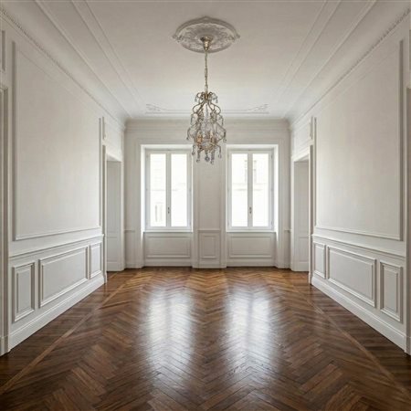 Lampadario a 3 luci in metallo dorato con gocce in vetro di Murano