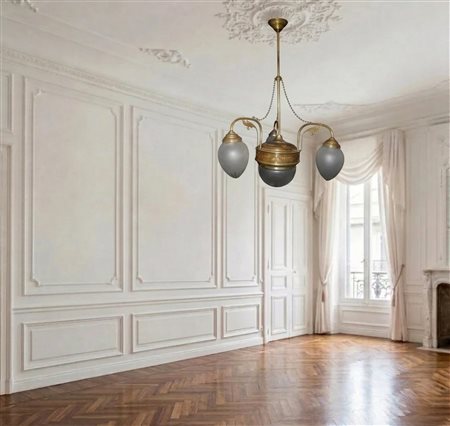 Lampadario a 4 luci , Liberty (early 20° secolo)