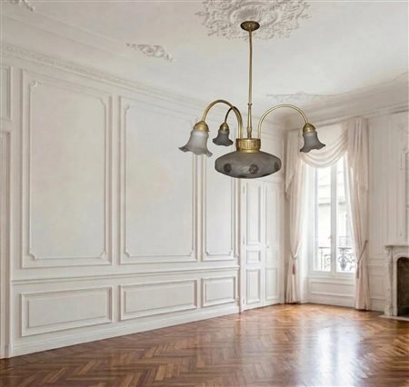 Lampadario a 4 luci , 1940s