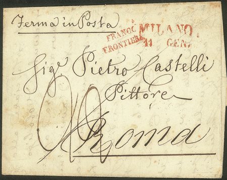 Antichi Stati Italiani - Lombardo Veneto - Milano (P.ti R2) + Franco Frontiera