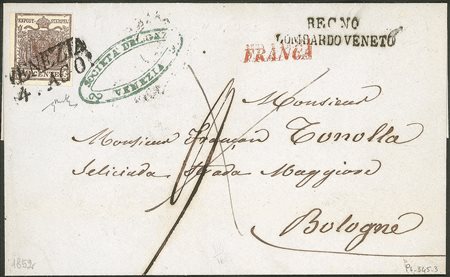 Antichi Stati Italiani - Lombardo Veneto - Lettera affrancata con 30 cent (8)