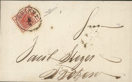 Antichi Stati Italiani - Lombardo Veneto - Territori italiani d'Austria - 3 kreuzer (3a - carta a coste verticali)