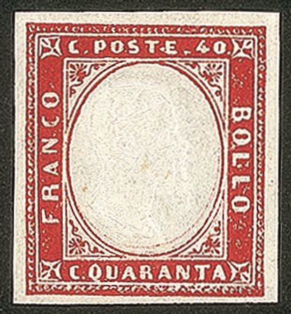 Antichi Stati Italiani - Sardegna - 1861 - 40 cent rosso carminio (16D)