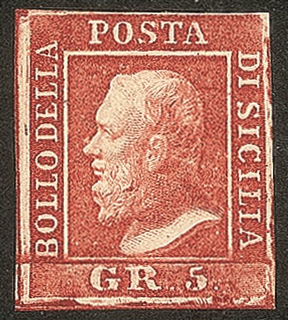 Antichi Stati Italiani - Sicilia - 1859 - 5 grana rosa carminio (9)