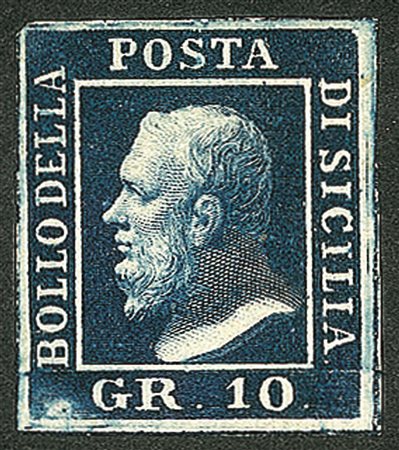 Antichi Stati Italiani - Sicilia - 1859 - 10 grana azzurro cupo (12)
