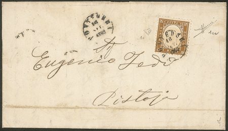 Regno - Vittorio Emanuele II - Esemplare del 10 cent bruno chiaro (1Ca)