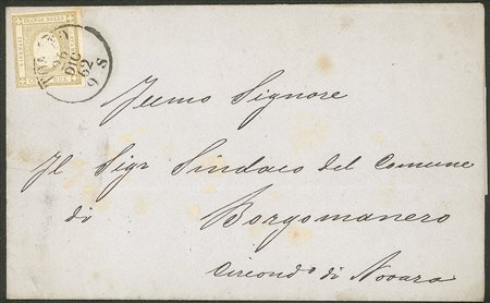 Regno - Vittorio Emanuele II - Lettera con 2 cent giallo (10c)