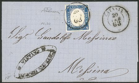 Regno - Vittorio Emanuele II - Esemplare del 15 cent azzurro (11)