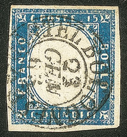 Regno - Vittorio Emanuele II - 1863 - 15 cent cobalto latteo (11c)