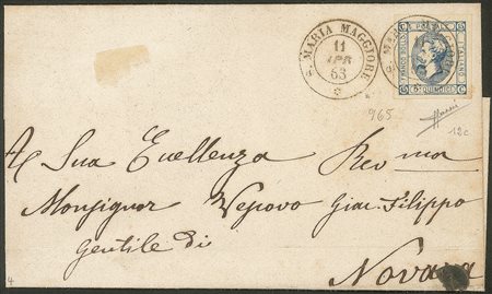 Regno - Vittorio Emanuele II - Esemplare del 15 cent litografico (12ca)