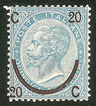 Regno - Vittorio Emanuele II - 1865 - 20 cent su 15 (25 - terzo tipo)