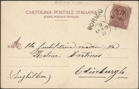 Regno - Umberto I - Bormio (SO) + muto a data annullatore
