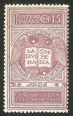 Regno - Vittorio Emanuele III - 1921 - 15 cent Dante (116B)